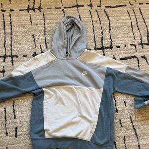 Nike Men's Two-Tone Hoodie in Blue and Gray